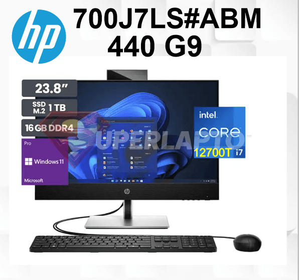AIO HP PROONE 440 G9 INTEL CORE I7-12700T 16GB 1TB SSD 23.8" FHD WIN11 HOME (700J7LS#ABM)
