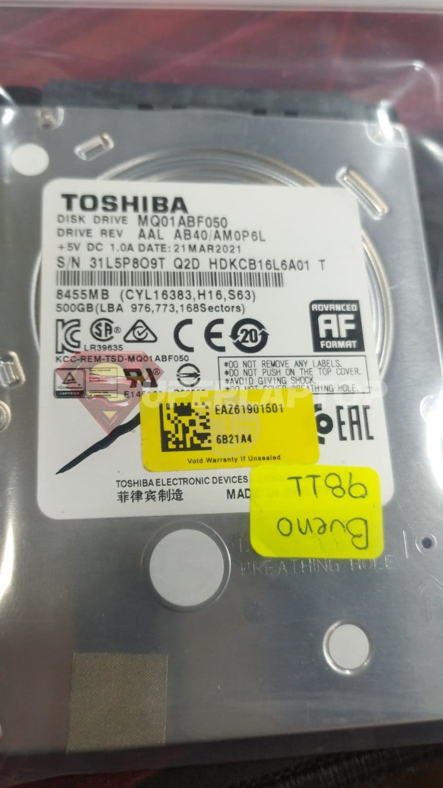 DISCO MECANICO TOSHIBA MQ01ABF050 500GB 2.5" 5400RPM 500GB 2.5"