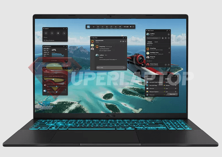 LAPTOP ASUS V3607VH INTEL CORE 7-240H 16GB 512GB SSD RTX 5050 8GB 16" WUXGA 144HZ WIN11 HOME (90NB16L1-M00AU0)