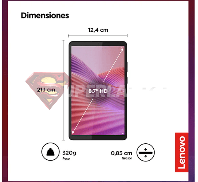 LENOVO TAB ONE MEDIATEK HELIO G85 / 4GB /128GB / 8.7" (ZAF00190PE) 2